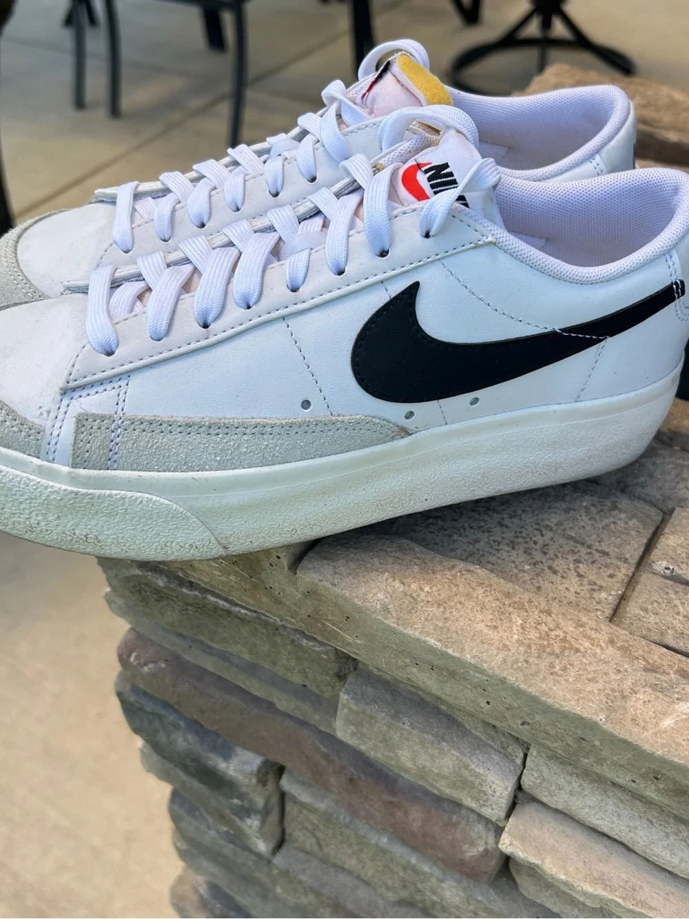 Nike White Low Blazer Platforms